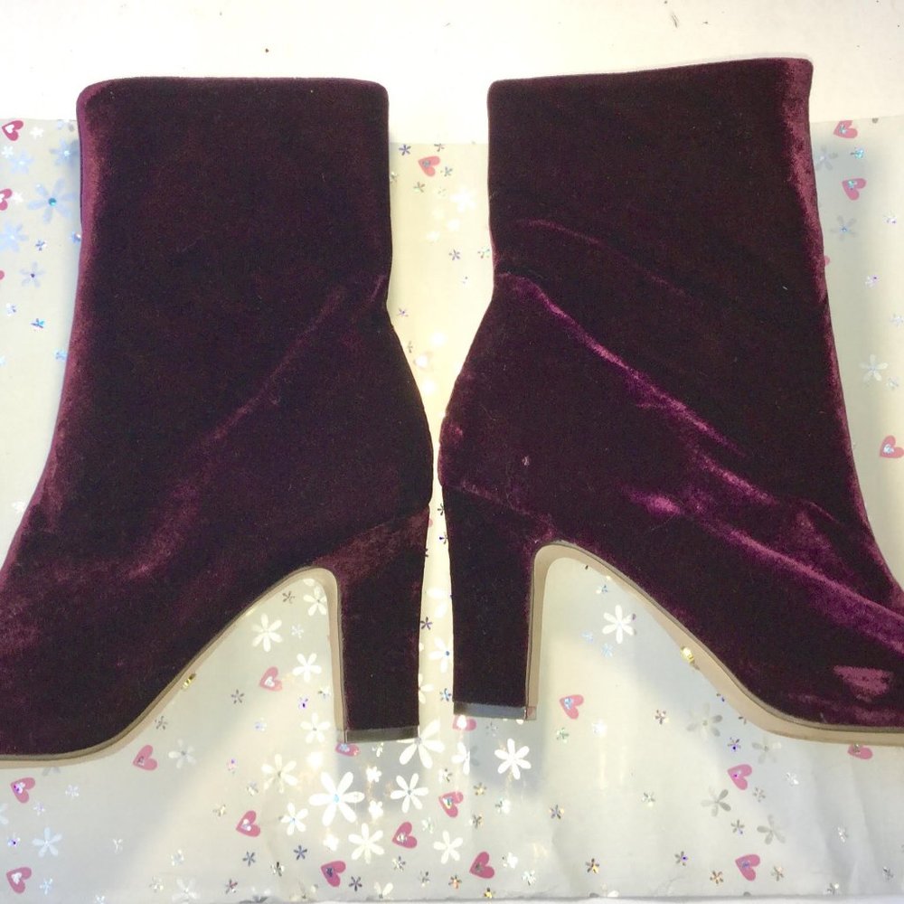 Purple Velvet booties